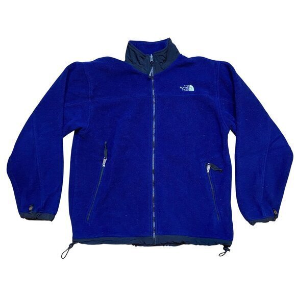 Vintage 90s The North‎ Face Mens Fleece Jacket Blue Full-Zip Large - Picture 1 of 13